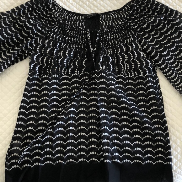 BCBGMAXAZIRIA black and white polka dot blouse - Picture 1 of 8